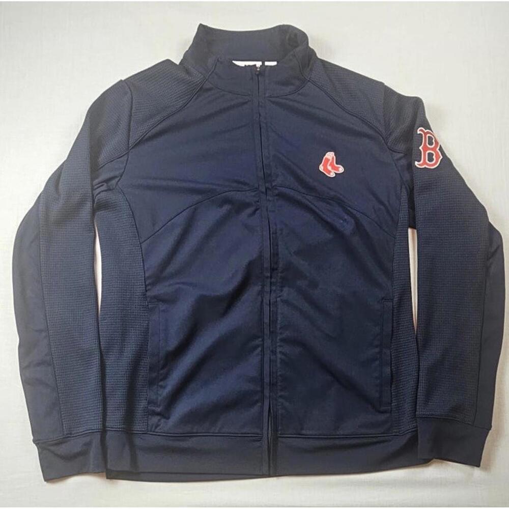 Boston Red‎ Sox Jacket Size Large Navy Full Zip Genuine Merchandise.